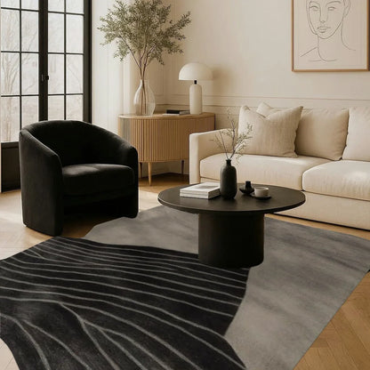 Jyraya Rhythm Line Irregular Hand Tufted Carpet & Rug