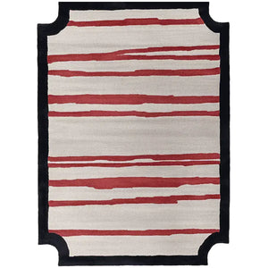 Jeema Graphics Stripes Irregular Hand Tufted & Rug
