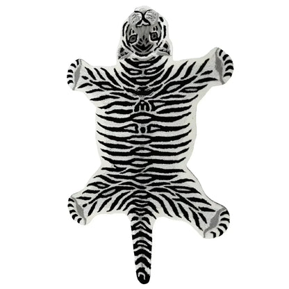 Snowy Tiger Irregular Hand Tufted Carpet & Rug