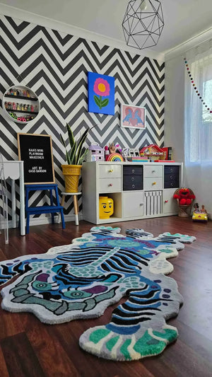 Chiro Tibetan Tiger Irregular Hand Tufted Carpet & Rug