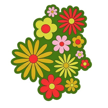 Ferra Spring Flowers Green Irregular Hand Tufted Carpet & Rug