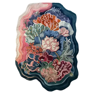 Karya Coral Bloom Irregular Hand Tufted Carpet & Rug