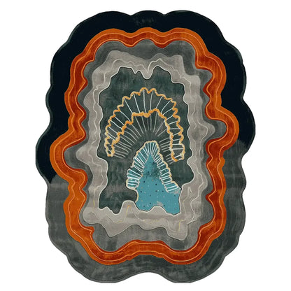 Arya Earth Rift Flow Irregular Hand Tufted Carpet & Rug