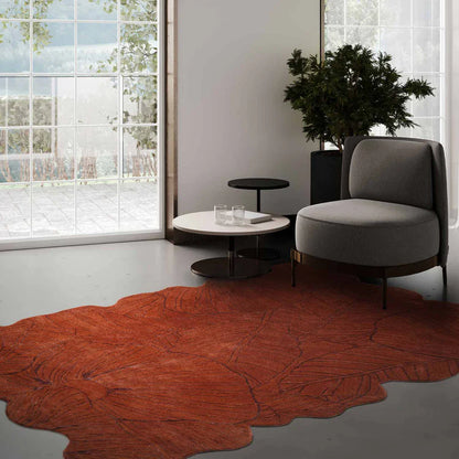 Terracotta Organic Vein Designer Rug