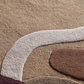 Brown Sculpted Fluid Pattern Rug