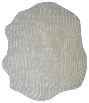 Silver Wave Contour Irregular Rug