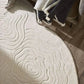 White Ripple Designer Irregular Rug