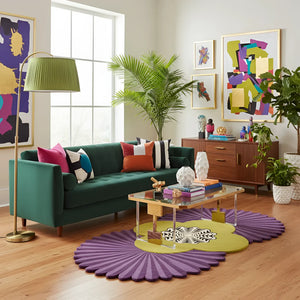 Mesha Daisy  Pelletes I rregular Hand Tufted  Carpet & Rug