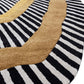 Black Layered Radial Rug