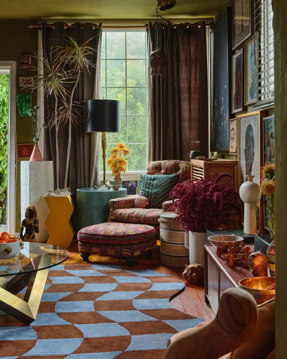 Rackard Checker Irregular Hand Tufted Carpet & Rug