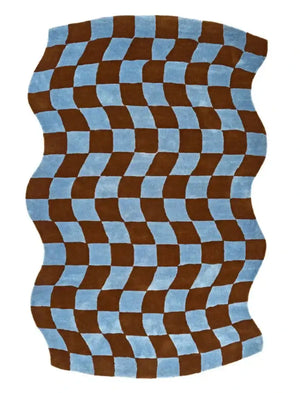 Rackard Checker Irregular Hand Tufted Carpet & Rug