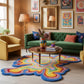 Aria Multi color Irregular Hand Tufted Carpet & Rug