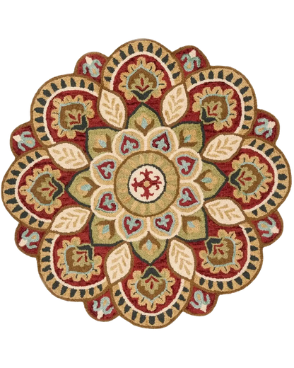 Mada Mandala Irregular Hand Tufted Carpet & Rug