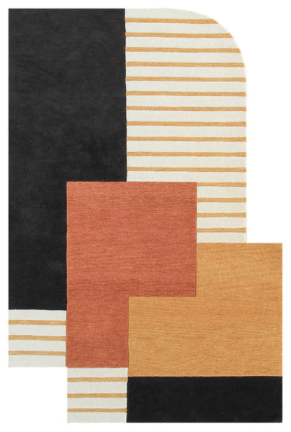 Kavya Contempary Geometric Irregular Hand Tufted Carpet &  Rug