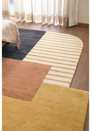 Kavya Contempary Geometric Irregular Hand Tufted Carpet &  Rug