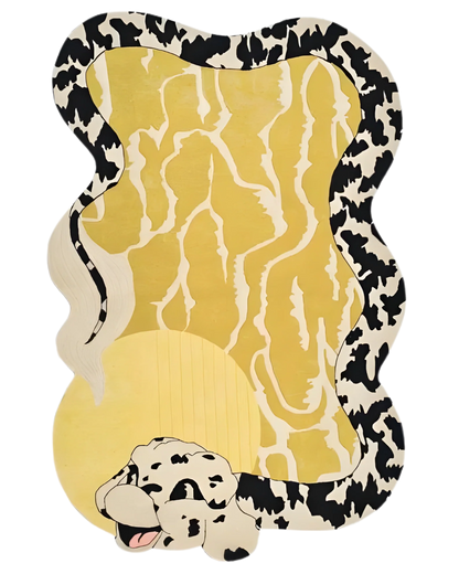 Golla Yellow Irregular Hand Tufted Carpet & Rug