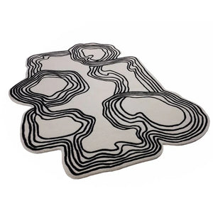 Ivory Agate Pattern Designer Rug