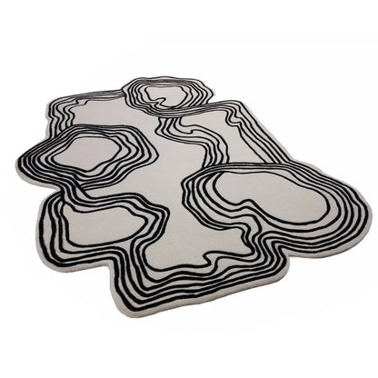 Ivory Agate Pattern Designer Rug