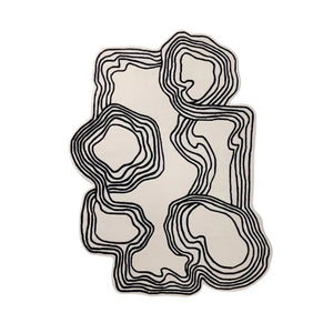 Ivory Agate Pattern Designer Rug