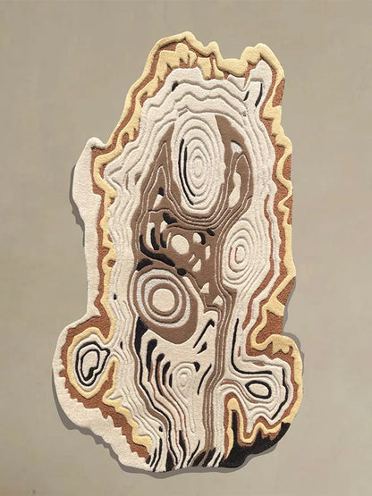Neutral Tone Organic Shape Rug