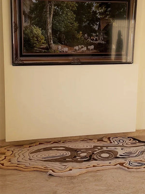 Neutral Tone Organic Shape Rug