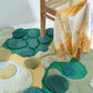 Green Abstract Landscape Sculpted Rug