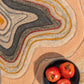 Beige Taupe Fluid Layer Abstract Rug