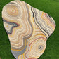 Beige Taupe Fluid Layer Abstract Rug