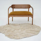 Cream Sculpted Pebble Irregular Rug