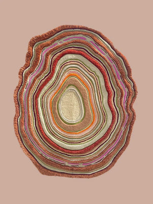 Multicolor Strata Layer Statement Rug