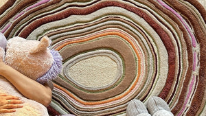 Multicolor Strata Layer Statement Rug