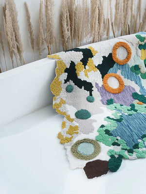 Tropical Paradise Multicolor Irregular Rug