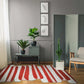 Crimson Pulse Modern Area Rug
