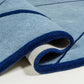 Azure Drift Statement Irregular Rug
