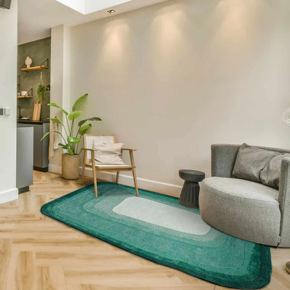 Emerald Layered Texture Rug