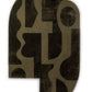 Nocturne Green Pattern Irregular Rug
