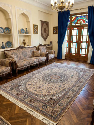 Sarrok Beige Iranian Rug