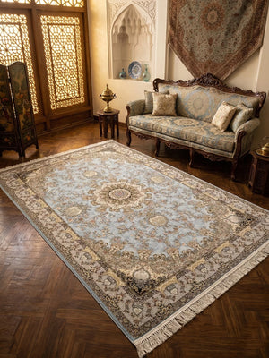 Arif Sky Blue Iranian Rug