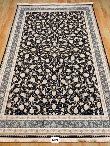 Raani Black Iranian Rug