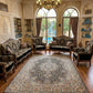 Bakhtyar  Black Cream Iranian Rug