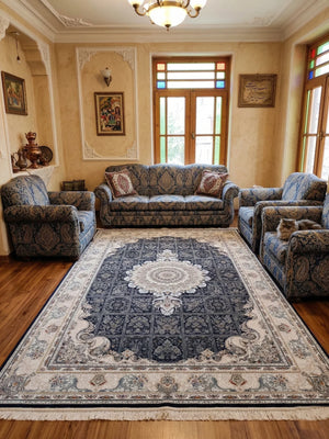 Saklain Grey Iranian Rug