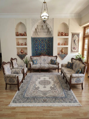 Jharoka Cream Iranian Rug
