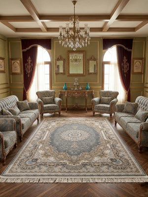 Quasim Grey Iranian Rug