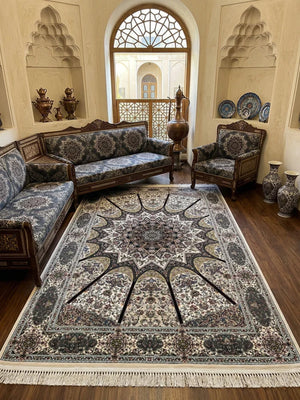 Jumaira Off White Iranian Rug
