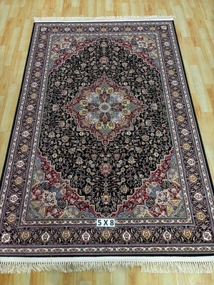 Bhuraan Black Iranian Rug