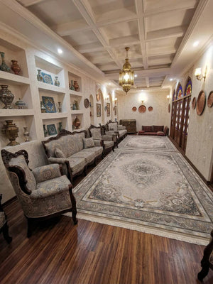 Bahzeen Cream Iranian Rug