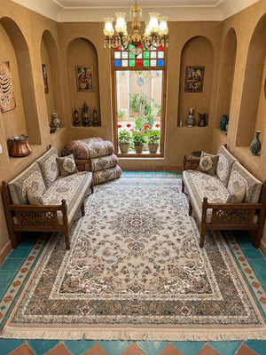 Altaaf Beige Iranian Rug