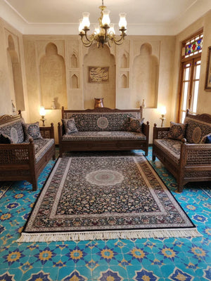 Gul-Man Black Iranian Rug