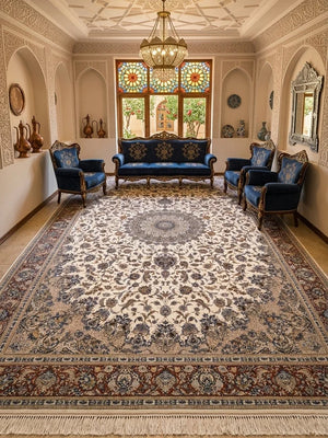 Fauz-Alnoor Off White Iranian Rug