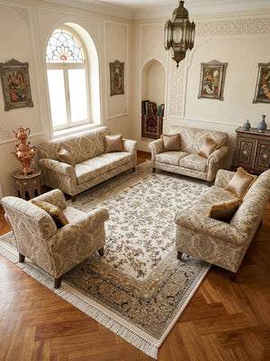 Pari-Zaad White Iranian Rug